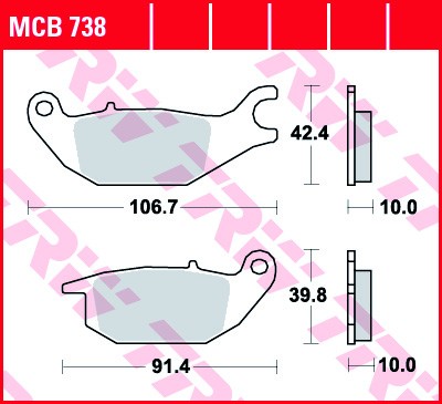 TRW Bremsbelagsatz MCB738 Bremsbeläge,Bremsklötze,Bremssteine,Bremsbeläge & Bremsbelagsatz,Bremsklötze & Bremsbelagsatz von TRW