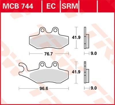 TRW Bremsbelagsatz MCB744SRM Bremsbeläge,Bremsklötze,Bremssteine,Bremsbeläge & Bremsbelagsatz,Bremsklötze & Bremsbelagsatz von TRW