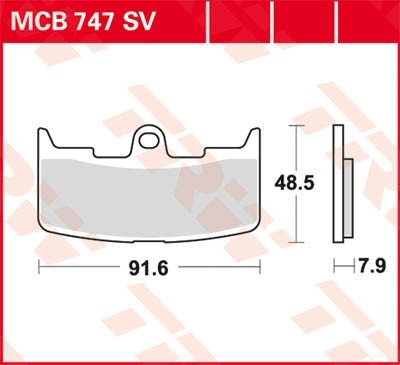 TRW Bremsbelagsatz MCB747SV Bremsbeläge,Bremsklötze,Bremssteine,Bremsbeläge & Bremsbelagsatz,Bremsklötze & Bremsbelagsatz von TRW