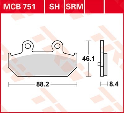 TRW Bremsbelagsatz MCB751SRM Bremsbeläge,Bremsklötze,Bremssteine,Bremsbeläge & Bremsbelagsatz,Bremsklötze & Bremsbelagsatz von TRW