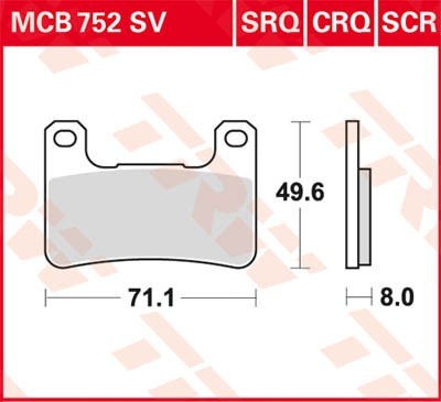 TRW Bremsbelagsatz MCB752CRQ Bremsbeläge,Bremsklötze,Bremssteine,Bremsbeläge & Bremsbelagsatz,Bremsklötze & Bremsbelagsatz von TRW