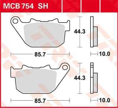 TRW Bremsbelagsatz MCB754SH Bremsbeläge,Bremsklötze,Bremssteine,Bremsbeläge & Bremsbelagsatz,Bremsklötze & Bremsbelagsatz von TRW