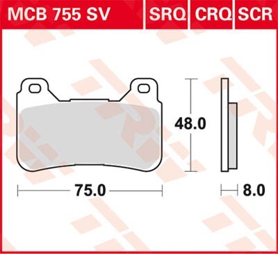 TRW Bremsbelagsatz MCB755CRQ Bremsbeläge,Bremsklötze,Bremssteine,Bremsbeläge & Bremsbelagsatz,Bremsklötze & Bremsbelagsatz von TRW