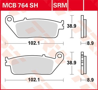 TRW Bremsbelagsatz MCB764SH Bremsbeläge,Bremsklötze,Bremssteine,Bremsbeläge & Bremsbelagsatz,Bremsklötze & Bremsbelagsatz von TRW