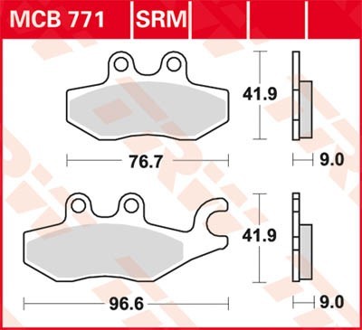 TRW Bremsbelagsatz MCB771SRM Bremsbeläge,Bremsklötze,Bremssteine,Bremsbeläge & Bremsbelagsatz,Bremsklötze & Bremsbelagsatz von TRW