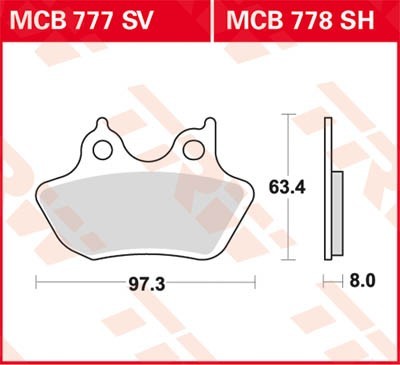 TRW Bremsbelagsatz MCB777SV Bremsbeläge,Bremsklötze,Bremssteine,Bremsbeläge & Bremsbelagsatz,Bremsklötze & Bremsbelagsatz von TRW