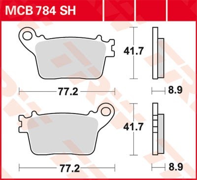 TRW Bremsbelagsatz MCB784SH Bremsbeläge,Bremsklötze,Bremssteine,Bremsbeläge & Bremsbelagsatz,Bremsklötze & Bremsbelagsatz von TRW