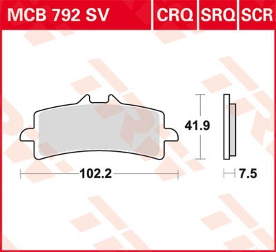 TRW Bremsbelagsatz MCB792CRQ Bremsbeläge,Bremsklötze,Bremssteine,Bremsbeläge & Bremsbelagsatz,Bremsklötze & Bremsbelagsatz von TRW