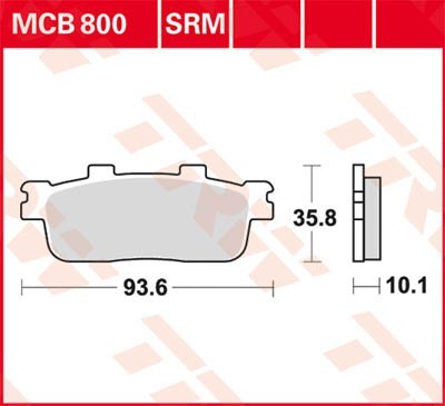 TRW Bremsbelagsatz MCB800SRM Bremsbeläge,Bremsklötze,Bremssteine,Bremsbeläge & Bremsbelagsatz,Bremsklötze & Bremsbelagsatz von TRW