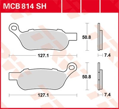 TRW Bremsbelagsatz MCB814SH Bremsbeläge,Bremsklötze,Bremssteine,Bremsbeläge & Bremsbelagsatz,Bremsklötze & Bremsbelagsatz von TRW