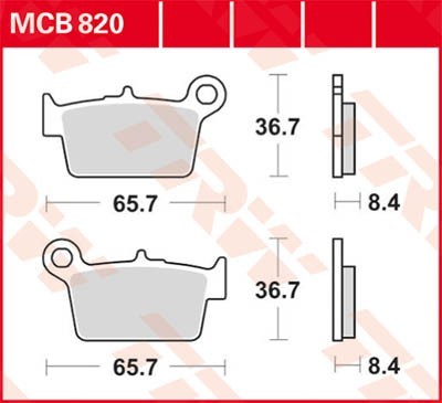 TRW Bremsbelagsatz MCB820 Bremsbeläge,Bremsklötze,Bremssteine,Bremsbeläge & Bremsbelagsatz,Bremsklötze & Bremsbelagsatz von TRW