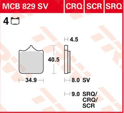 TRW Bremsbelagsatz MCB829CRQ Bremsbeläge,Bremsklötze,Bremssteine,Bremsbeläge & Bremsbelagsatz,Bremsklötze & Bremsbelagsatz von TRW