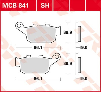 TRW Bremsbelagsatz MCB841 Bremsbeläge,Bremsklötze,Bremssteine,Bremsbeläge & Bremsbelagsatz,Bremsklötze & Bremsbelagsatz von TRW