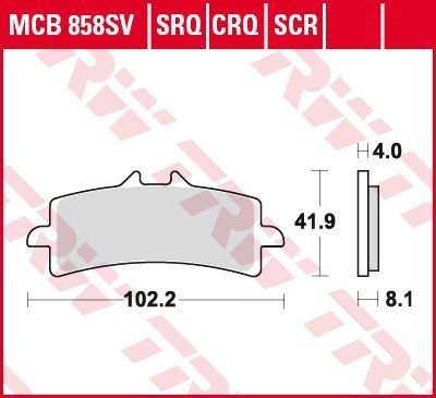 TRW Bremsbelagsatz MCB858SCR Bremsbeläge,Bremsklötze,Bremssteine,Bremsbeläge & Bremsbelagsatz,Bremsklötze & Bremsbelagsatz von TRW