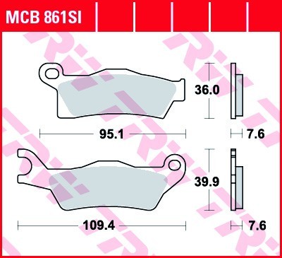 TRW Bremsbelagsatz MCB861SI Bremsbeläge,Bremsklötze,Bremssteine,Bremsbeläge & Bremsbelagsatz,Bremsklötze & Bremsbelagsatz von TRW