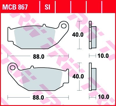 TRW Bremsbelagsatz MCB867 Bremsbeläge,Bremsklötze,Bremssteine,Bremsbeläge & Bremsbelagsatz,Bremsklötze & Bremsbelagsatz von TRW