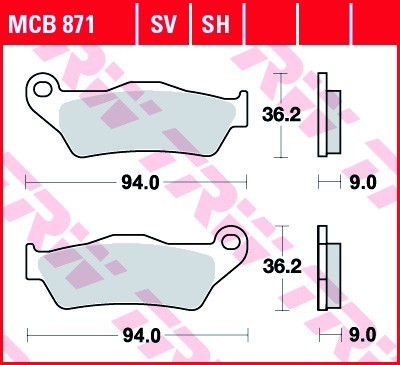 TRW Bremsbelagsatz MCB871SV Bremsbeläge,Bremsklötze,Bremssteine,Bremsbeläge & Bremsbelagsatz,Bremsklötze & Bremsbelagsatz von TRW