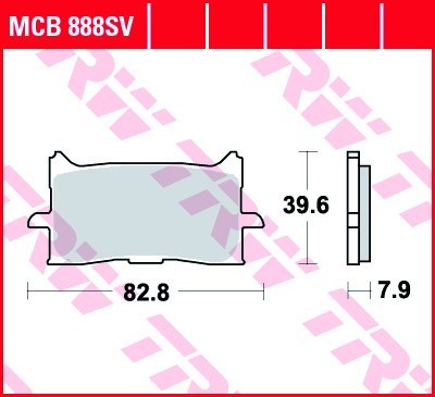 TRW Bremsbelagsatz MCB888SV Bremsbeläge,Bremsklötze,Bremssteine,Bremsbeläge & Bremsbelagsatz,Bremsklötze & Bremsbelagsatz von TRW