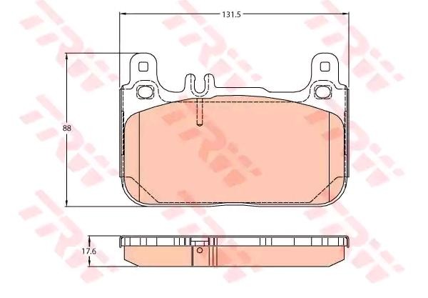 TRW Bremsbelagsatz MERCEDES-BENZ GDB2118 74209820,A0064209620,A0074209820 A0004203405,0064209620,0074209820,64209620 von TRW