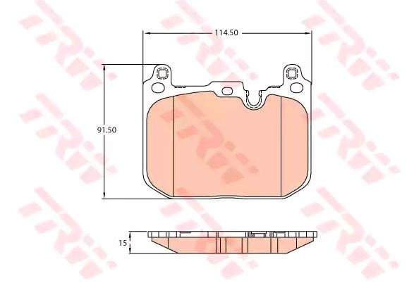 TRW Bremsbelagsatz BMW,MINI GDB2137 34106860020,34106884224,6860020 6884224 von TRW