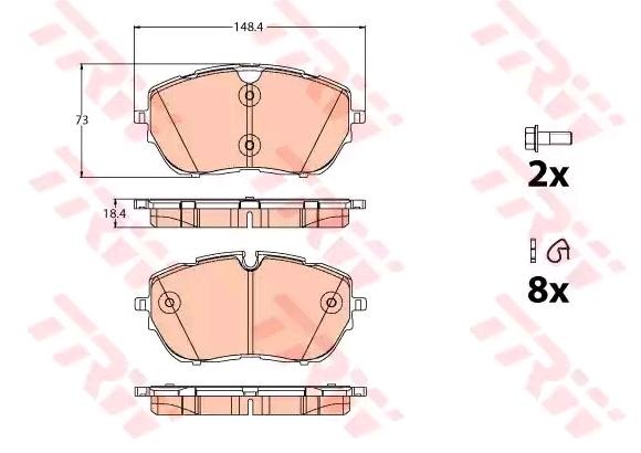 TRW Bremsbelagsatz PEUGEOT GDB2121 1612373080 Bremsbeläge,Bremsklötze,Bremssteine,Bremsbeläge & Bremsbelagsatz,Bremsklötze & Bremsbelagsatz von TRW