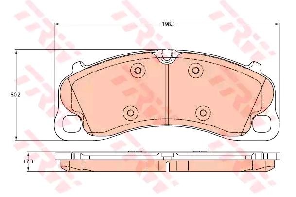 TRW Bremsbelagsatz PORSCHE GDB2089 99135194701,99135194702 von TRW