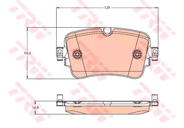 TRW Bremsbelagsatz VW,AUDI GDB2131 4M0698451BM,4M0698451N,4M0698451R 4M0698451F,4M0698451G,4N0698451C,4KE698451G,4M0698451BN,4KE698451A,4KE698451B von TRW