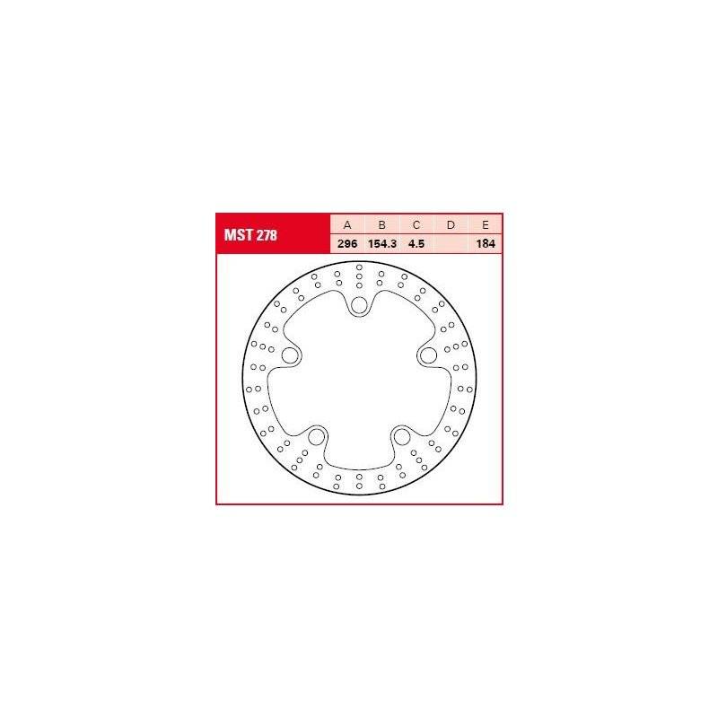 TRW Bremsscheibe Fix Round L/R MST278 von TRW