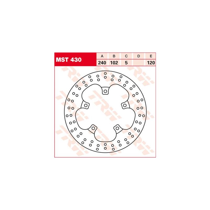 TRW Bremsscheibe Fix Round L/R MST430 von TRW