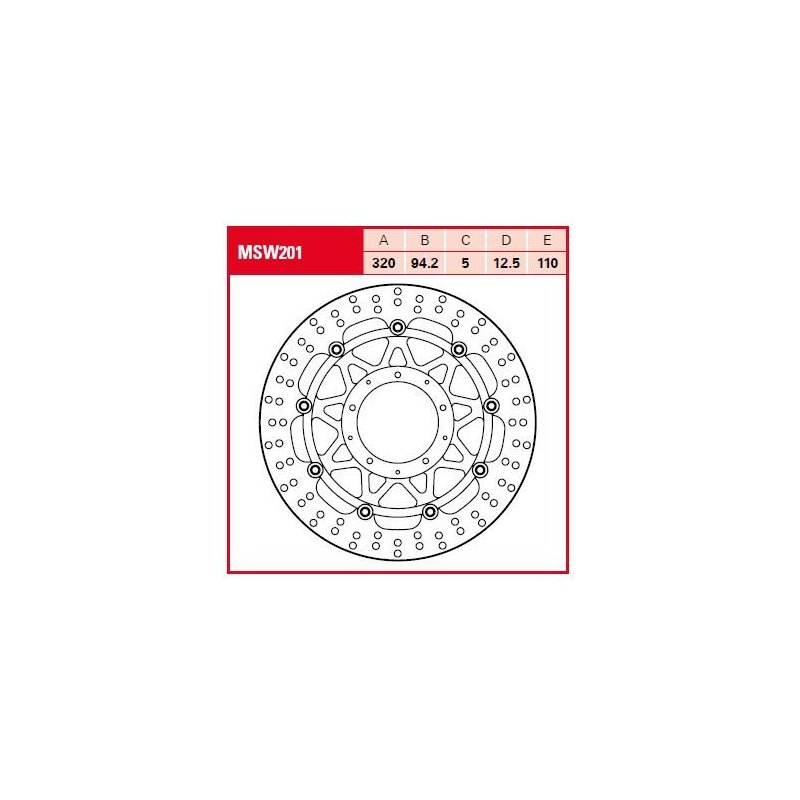 TRW Bremsscheibe Float Rnd L/R MSW201 von TRW