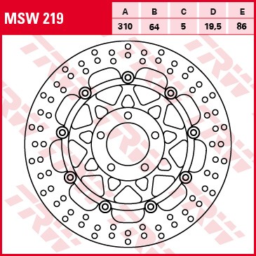 TRW Bremsscheibe MSW219 Bremsscheiben,Scheibenbremsen von TRW