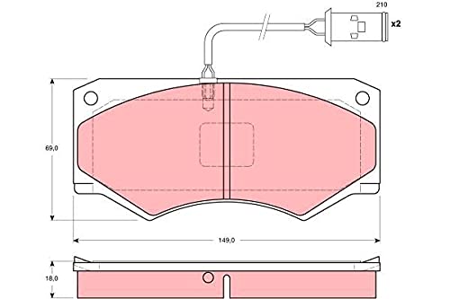 TRW GDB1248 Bremsbelagsatz, Scheibenbremse von TRW