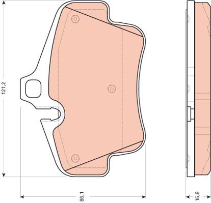 TRW GDB1758 Bremsbelagsatz, Scheibenbremse - (4-teilig) von TRW