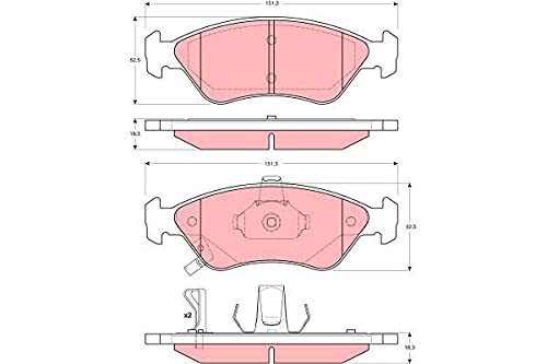 TRW GDB3173 Bremsbelagsatz, Scheibenbremse von TRW