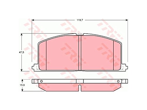 TRW GDB3184 Bremsbelagsatz, Scheibenbremse - (4-teilig) von TRW