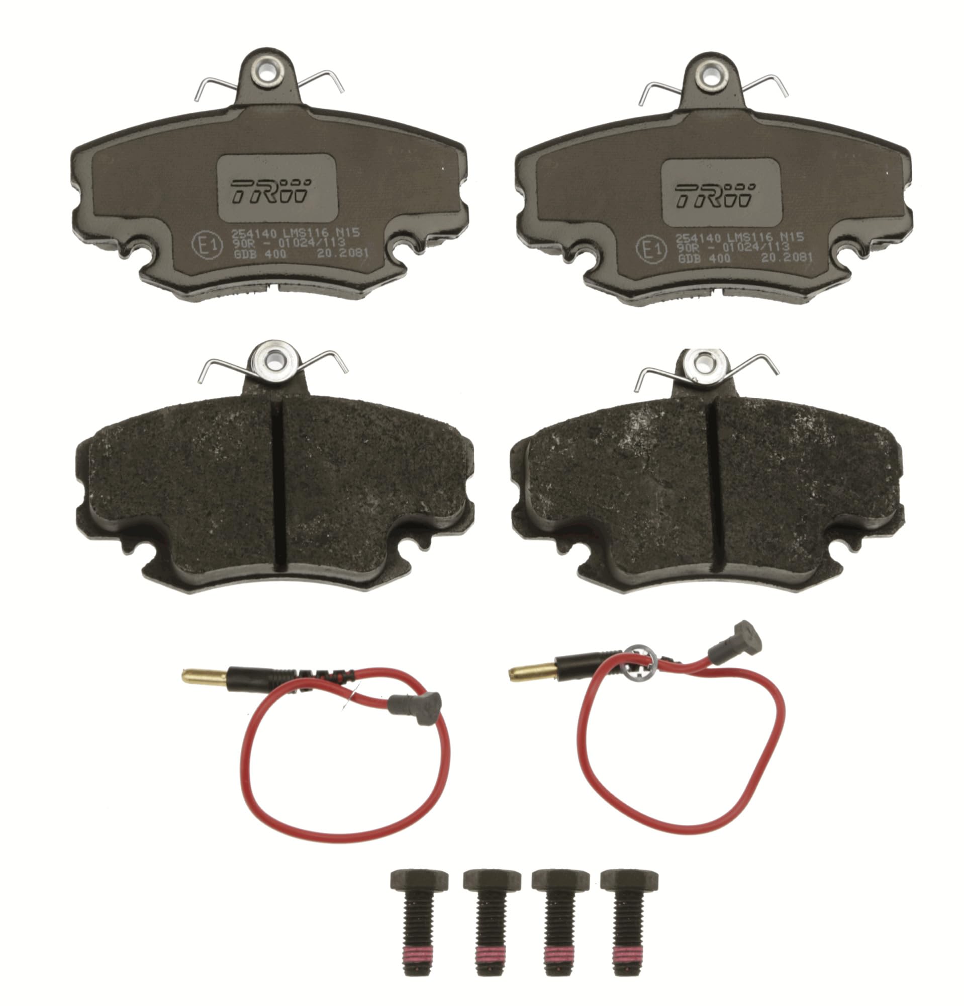 TRW GDB400 Bremsbelagsatz 4-Teilig für Renault Twingo II (CN0_) 2007 - Vorderachse und Andere Fahrzeuge von TRW