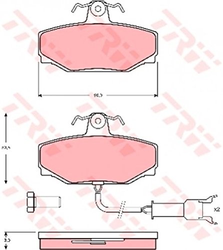 TRW GDB462 Bremsbelagsatz, Scheibenbremse - (4-teilig) von TRW