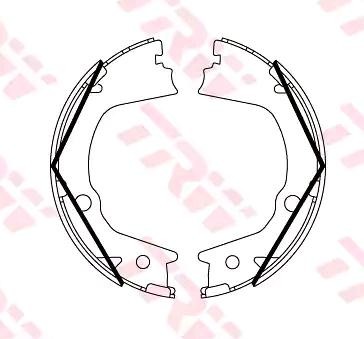 TRW Handbremsbeläge SSANGYONG GS8859 4833A34000 Handbremsbacken,Bremsbackensatz, Feststellbremse von TRW