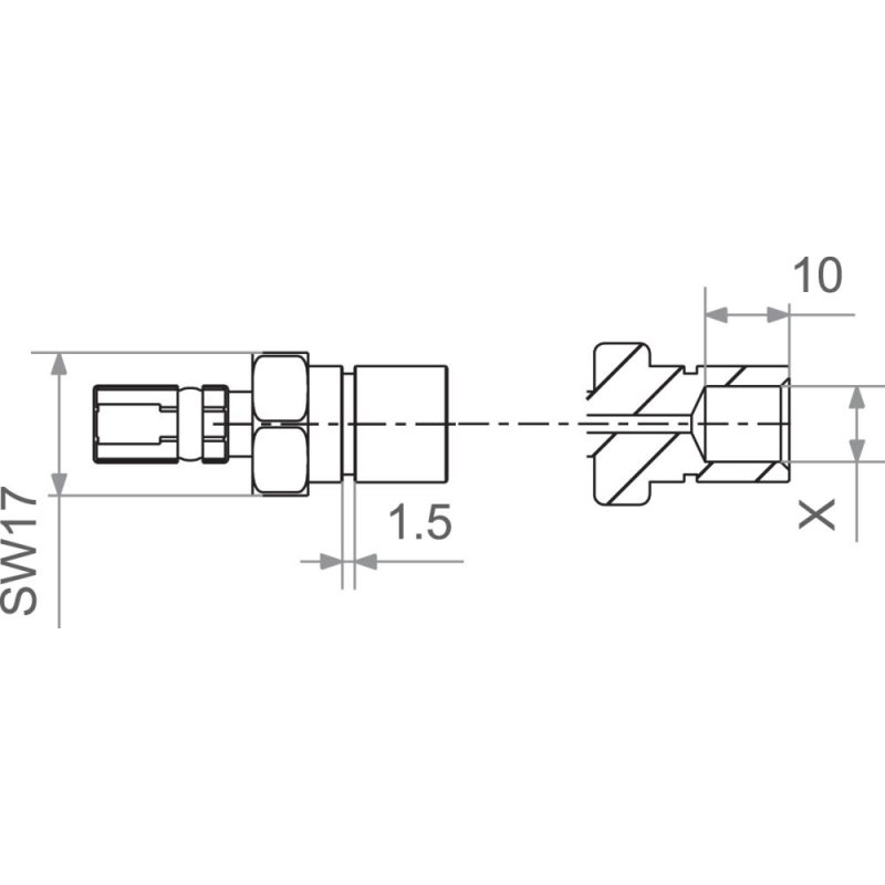 TRW Varioflex-Alufitting M10x1.0 Innengewinde GM von TRW