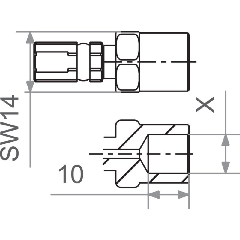 TRW Varioflex-Alufitting M10x1.25 Innengewinde BL von TRW