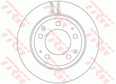 Trw 1x Bremsscheibe [Hersteller-Nr. DF6280S] für Porsche von TRW