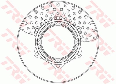 Trw 1x Bremsscheibe [Hersteller-Nr. DF6334S] für Mercedes-Benz von TRW