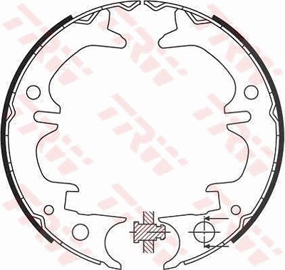 Trw Bremsbackensatz, Feststellbremse [Hersteller-Nr. GS8430] für Toyota von TRW