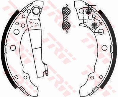 Trw Bremsbackensatz [Hersteller-Nr. GS8166] für Audi, Seat, VW von TRW