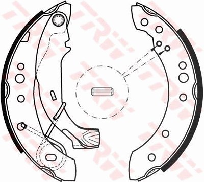 Trw Bremsbackensatz [Hersteller-Nr. GS8467] für Dacia, Citroën, Peugeot, Renault von TRW