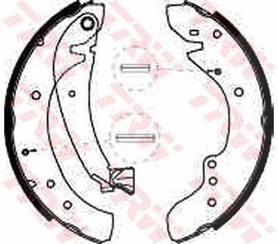 Trw Bremsbackensatz [Hersteller-Nr. GS8545] für Peugeot, Fiat, Citroën von TRW