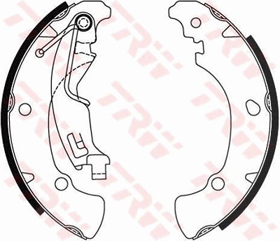 Trw Bremsbackensatz [Hersteller-Nr. GS8488] für Lancia, Fiat von TRW