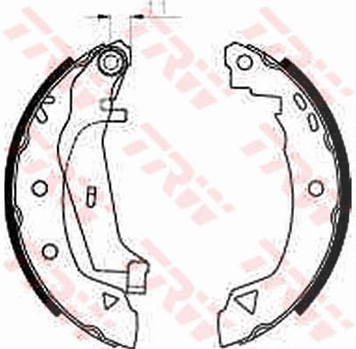 Trw Bremsbackensatz [Hersteller-Nr. GS8240] für Dacia, Renault, Alfa Romeo, Citroën von TRW