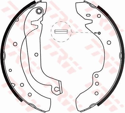 Trw Bremsbackensatz [Hersteller-Nr. GS8565] für Fiat, Citroën, Peugeot, Renault, Opel von TRW