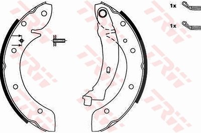 Trw Bremsbackensatz [Hersteller-Nr. GS8620] für Renault von TRW